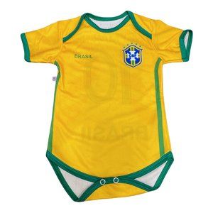 Brazil Baby Soccer Jumper Jersey Bodysuit Baby Suit 0-6 Months US Brasil